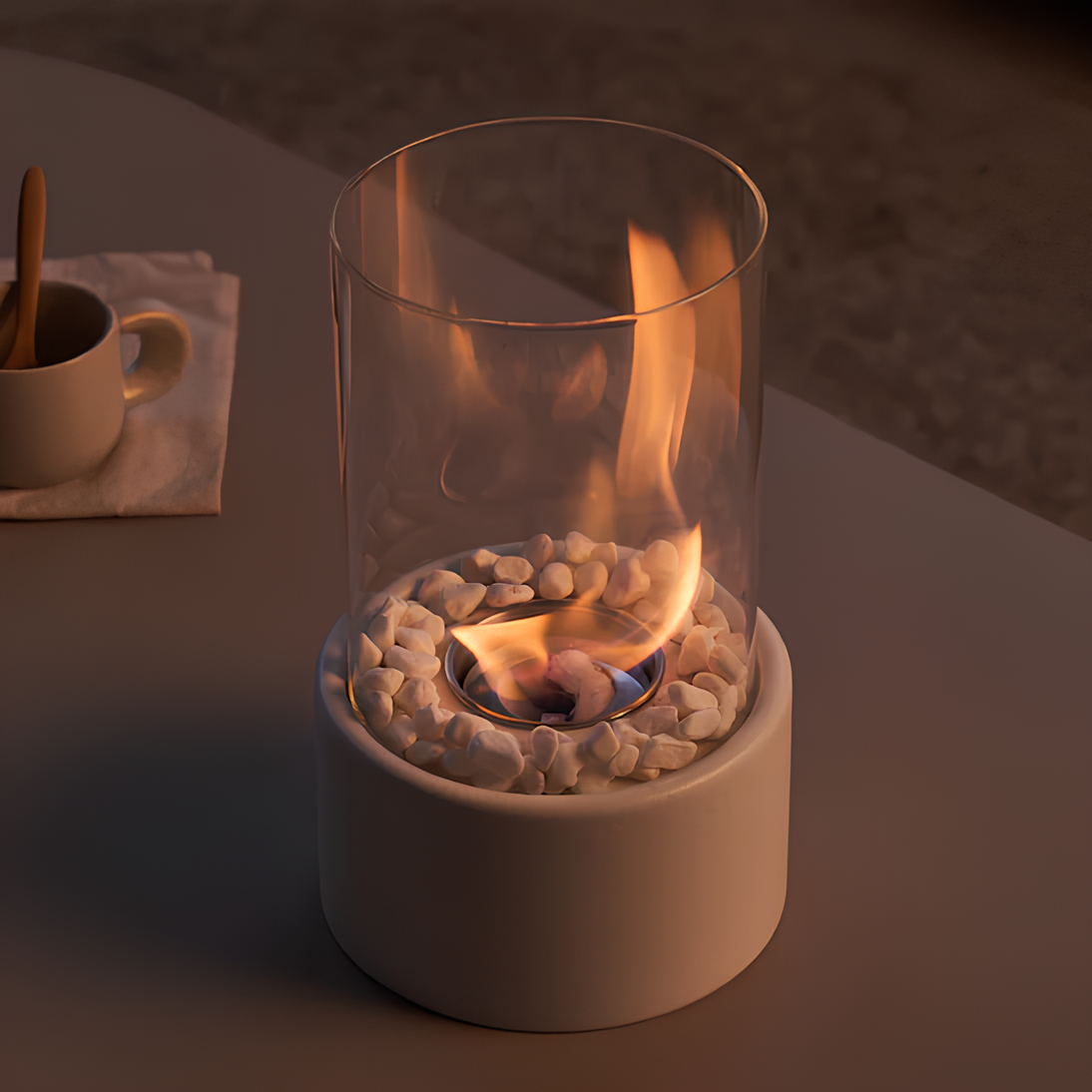 Oil Lamp Everlasting Flame-Home Decor > Decorative Accessories-casanuva-White-Medium-casanuva