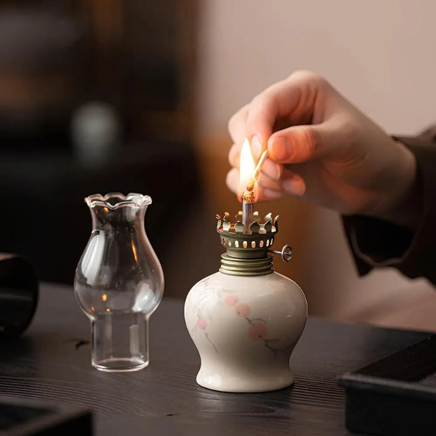 Oil Lantern with Adjustable Flame and Durable Design-Home Decor > Decorative Accessories-casanuva-casanuva
