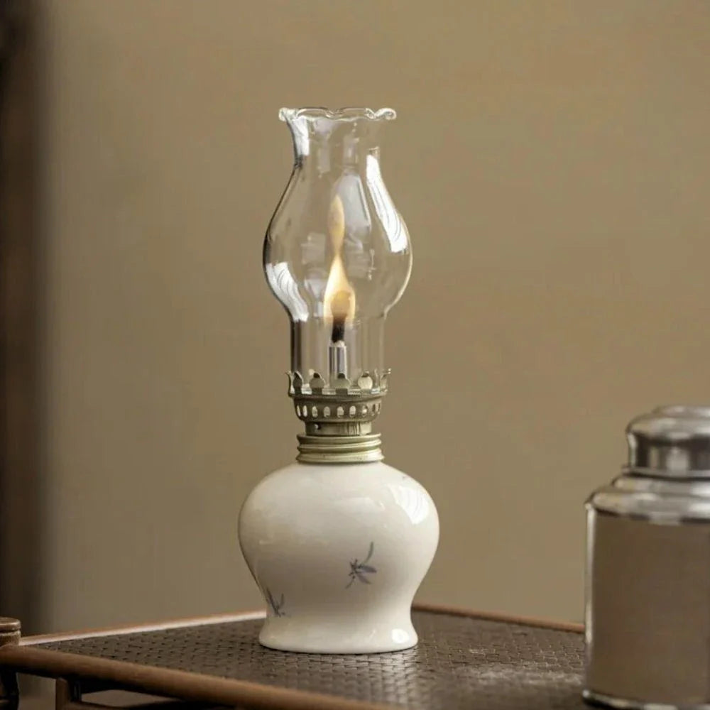 Oil Lantern with Adjustable Flame and Durable Design-Home Decor > Decorative Accessories-casanuva-Orchid Mist-Bud-casanuva