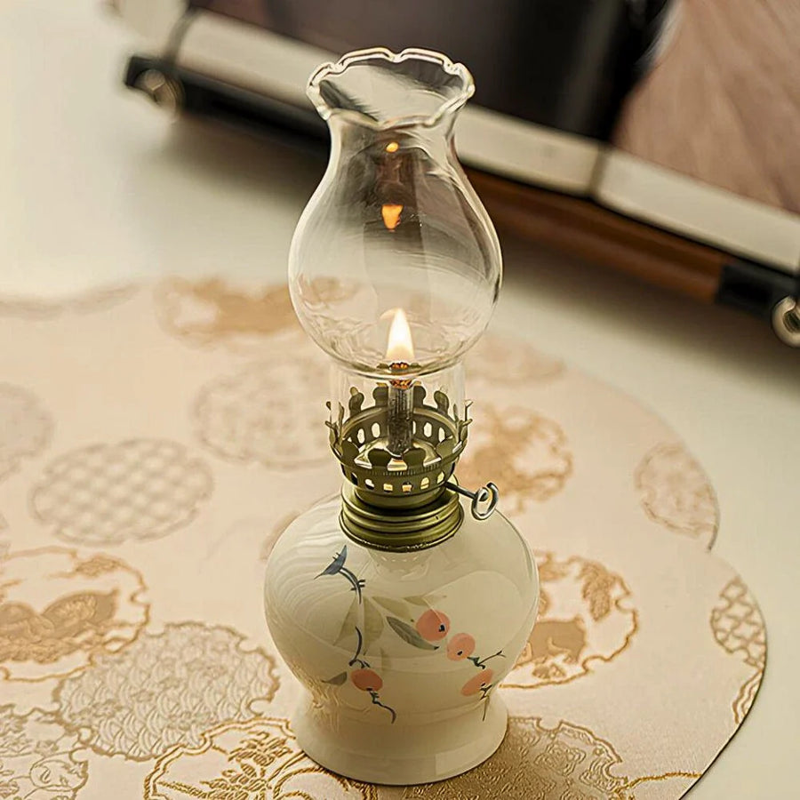 Oil Lantern with Adjustable Flame and Durable Design-Home Decor > Decorative Accessories-casanuva-Peach Blossom-Bud-casanuva