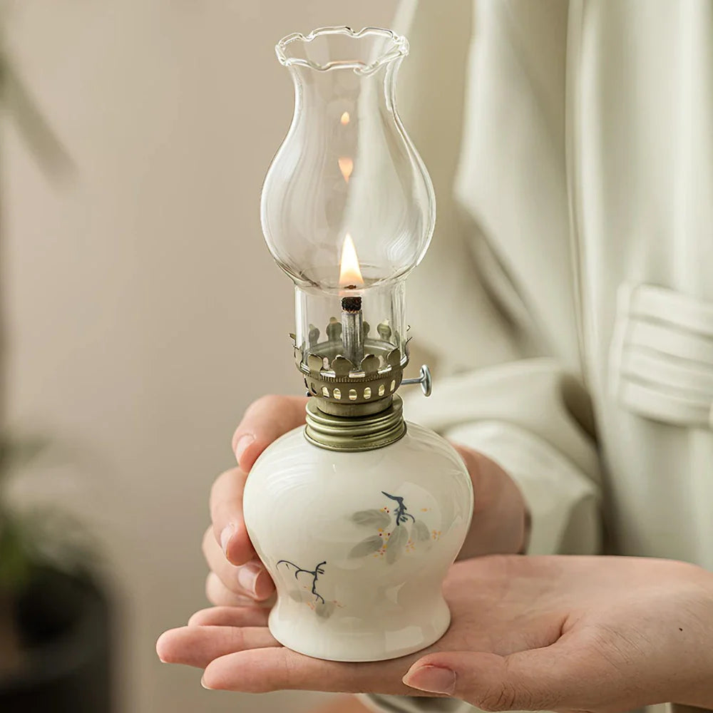 Oil Lantern with Adjustable Flame and Durable Design-Home Decor > Decorative Accessories-casanuva-Sweet Osmanthus-Bud-casanuva