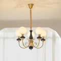 Onyx Crystal Chandelier-Lighting > Chandeliers & Pendant Lights-casanuva-5 heads 62cmx38cm-Gold & Black-casanuva