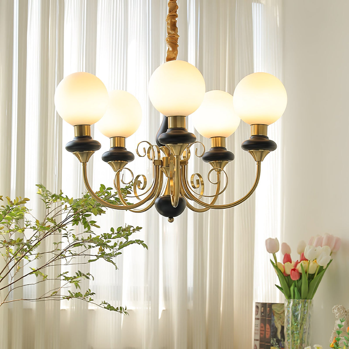 Onyx Crystal Chandelier-Lighting > Chandeliers & Pendant Lights-casanuva-casanuva