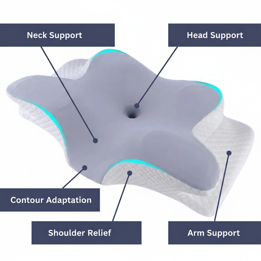 Orthopaedic Memory Foam Pillow for Neck and Shoulder Pain Relief-Bedding & Bath > Pillowcases-casanuva-casanuva