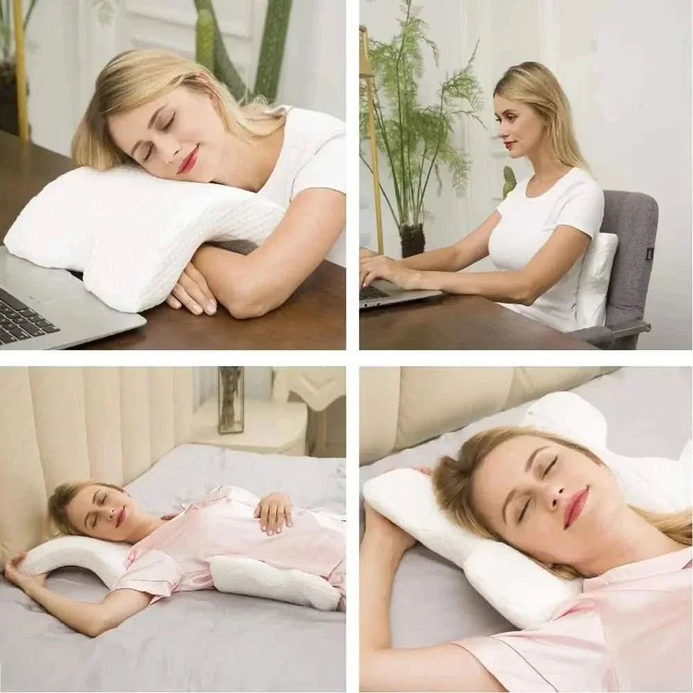 Orthopedic U-Shaped Memory Foam Pillow for Neck and Hand Support-Bedding & Bath > Pillowcases-casanuva-casanuva