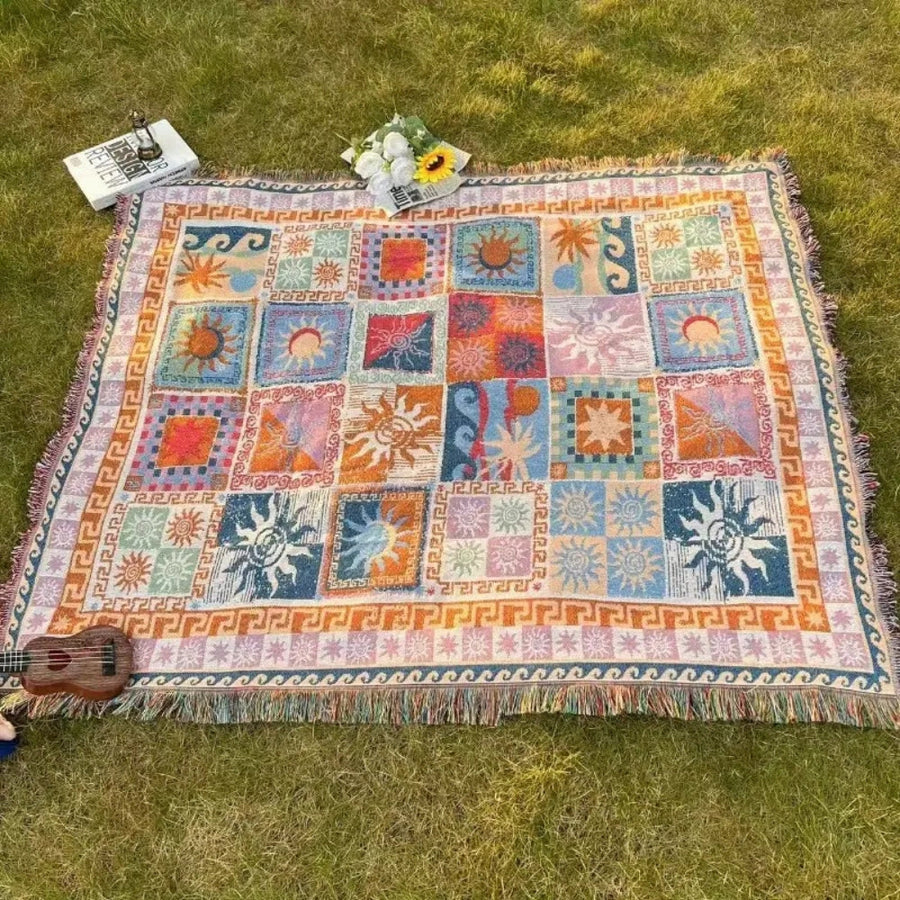 Outdoor Picnic Blanket Thick Washable Microfiber Tear-Resistant-Bedding & Bath > Blankets-casanuva-160 x 130 cm-casanuva
