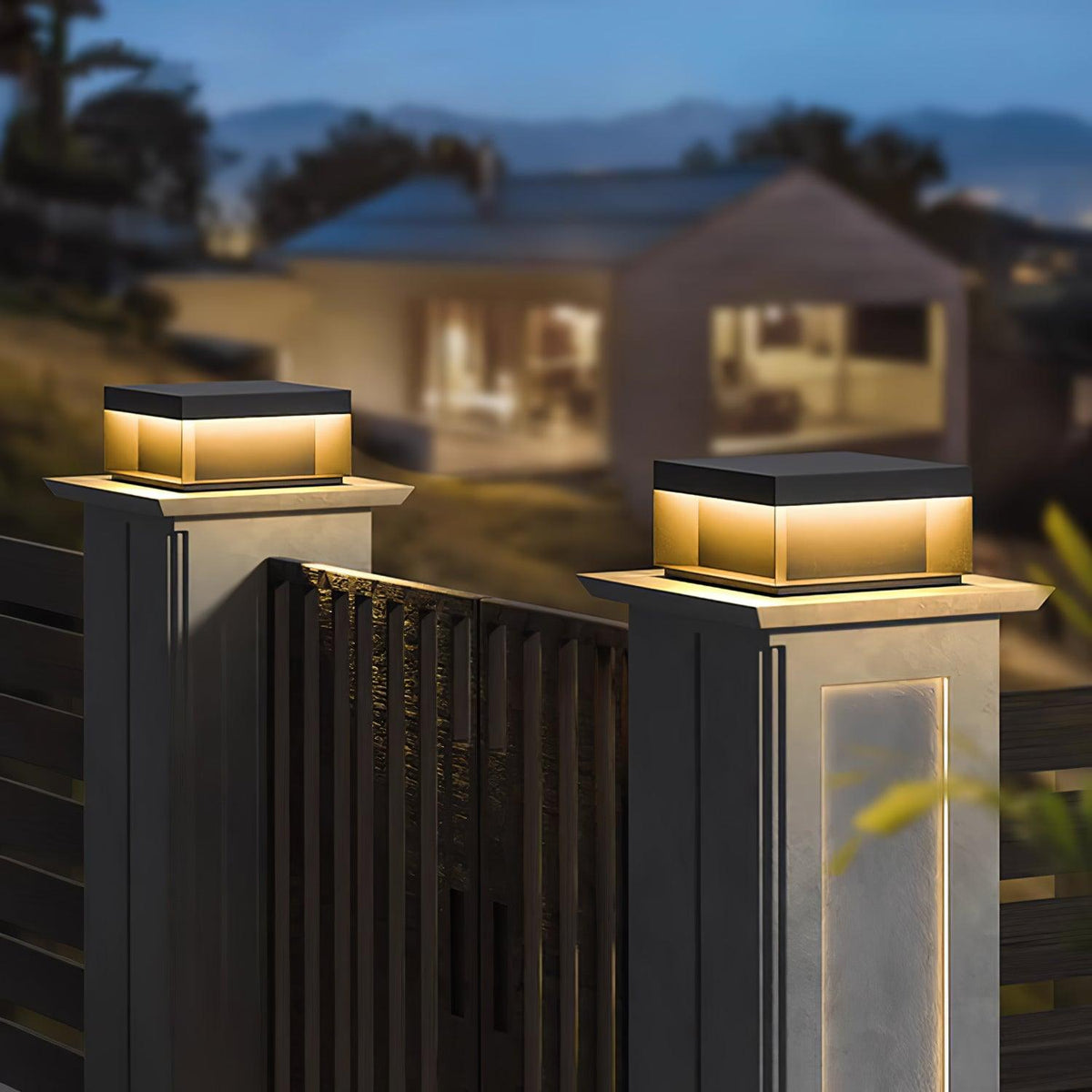 Outdoor Post Light Black Finish-Lighting > Outdoor Lighting-casanuva-casanuva