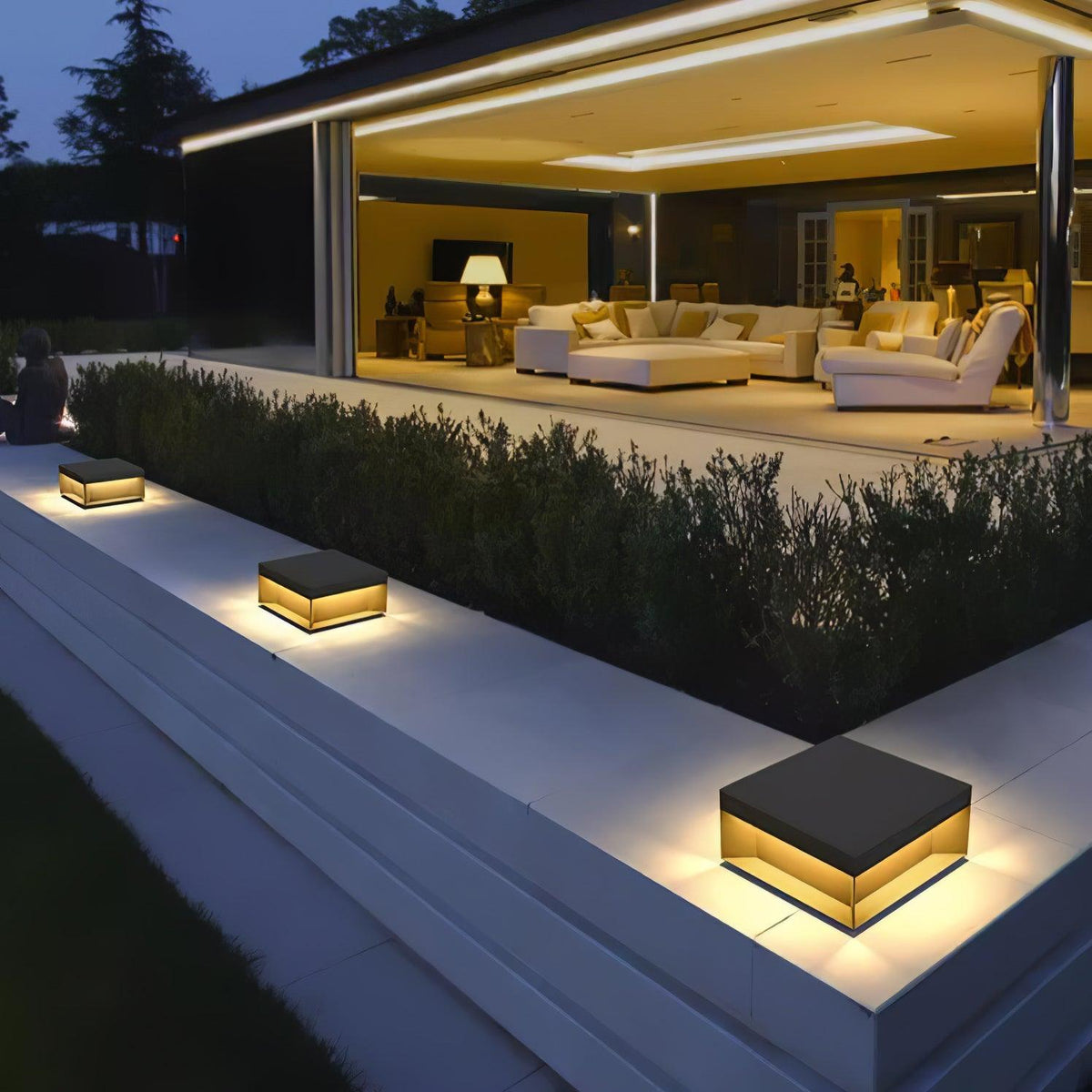 Outdoor Post Light Black Finish-Lighting > Outdoor Lighting-casanuva-casanuva