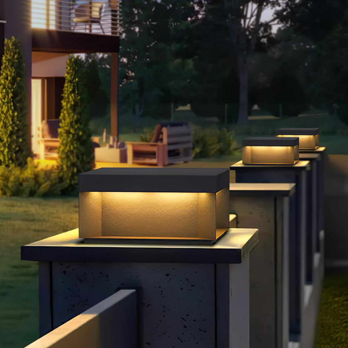 Outdoor Post Light Black Finish-Lighting > Outdoor Lighting-casanuva-casanuva