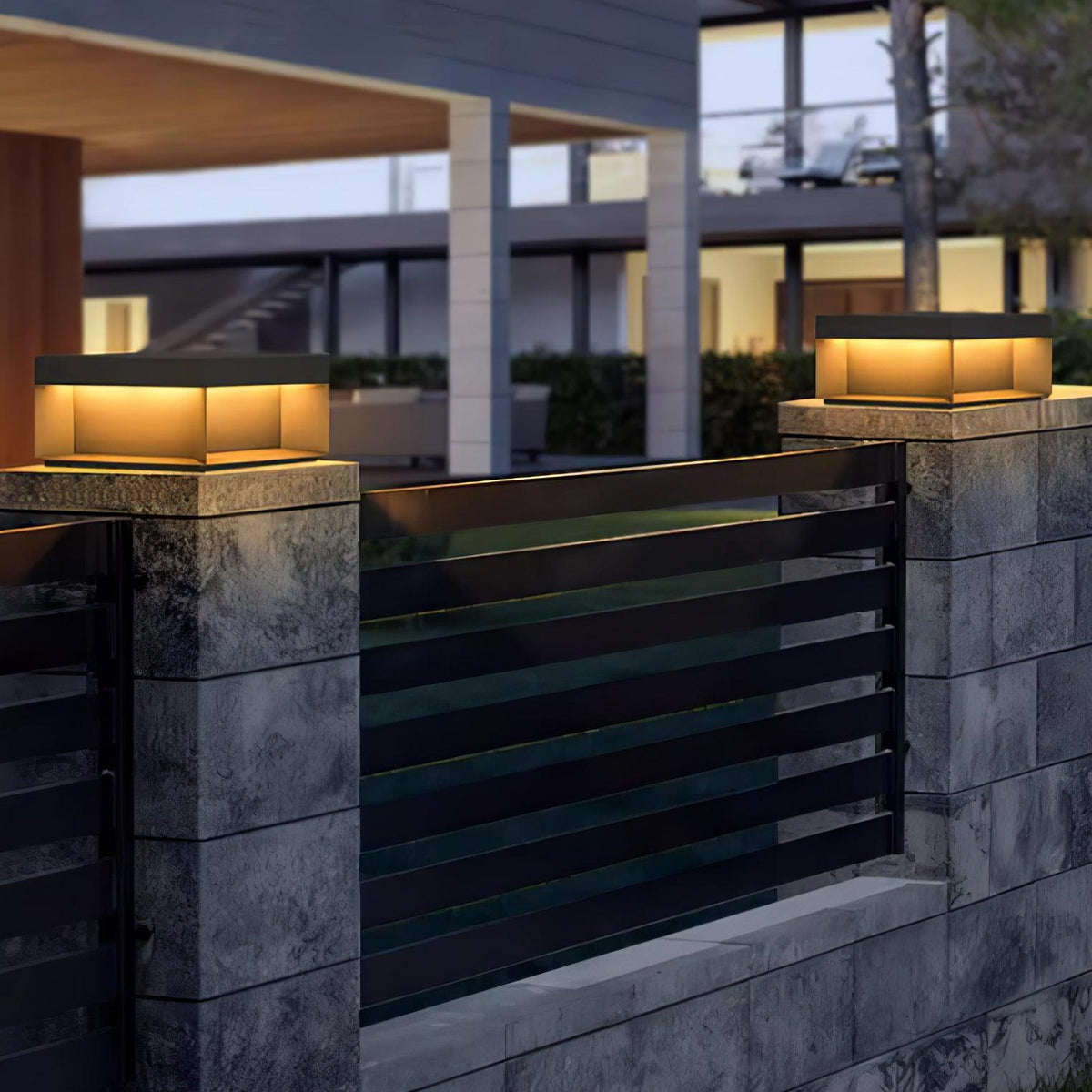 Outdoor Post Light Black Finish-Lighting > Outdoor Lighting-casanuva-casanuva