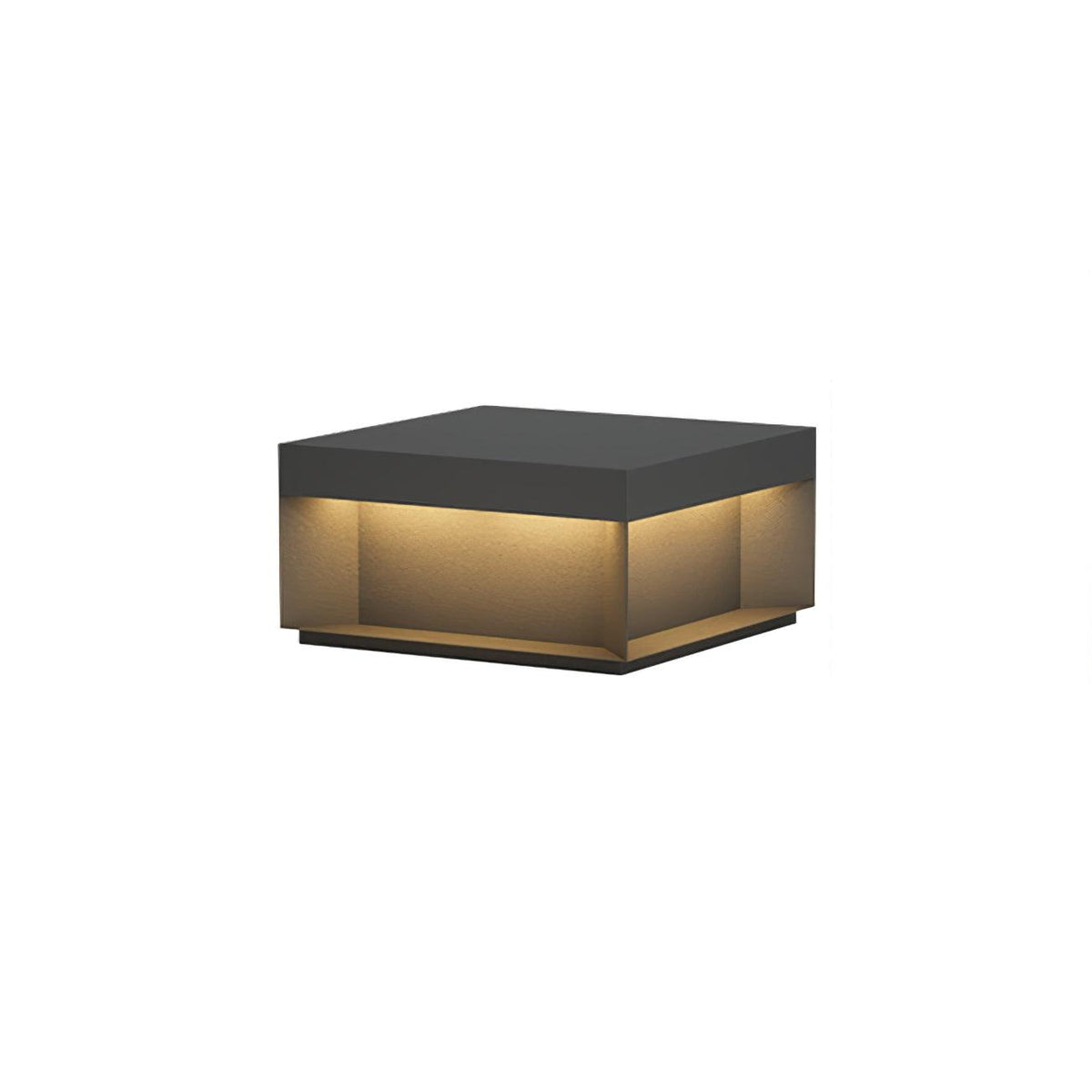 Outdoor Post Light Black Finish-Lighting > Outdoor Lighting-casanuva-40cmx40cmx20cm-Model A: Wired Version...-Warm Light-casanuva