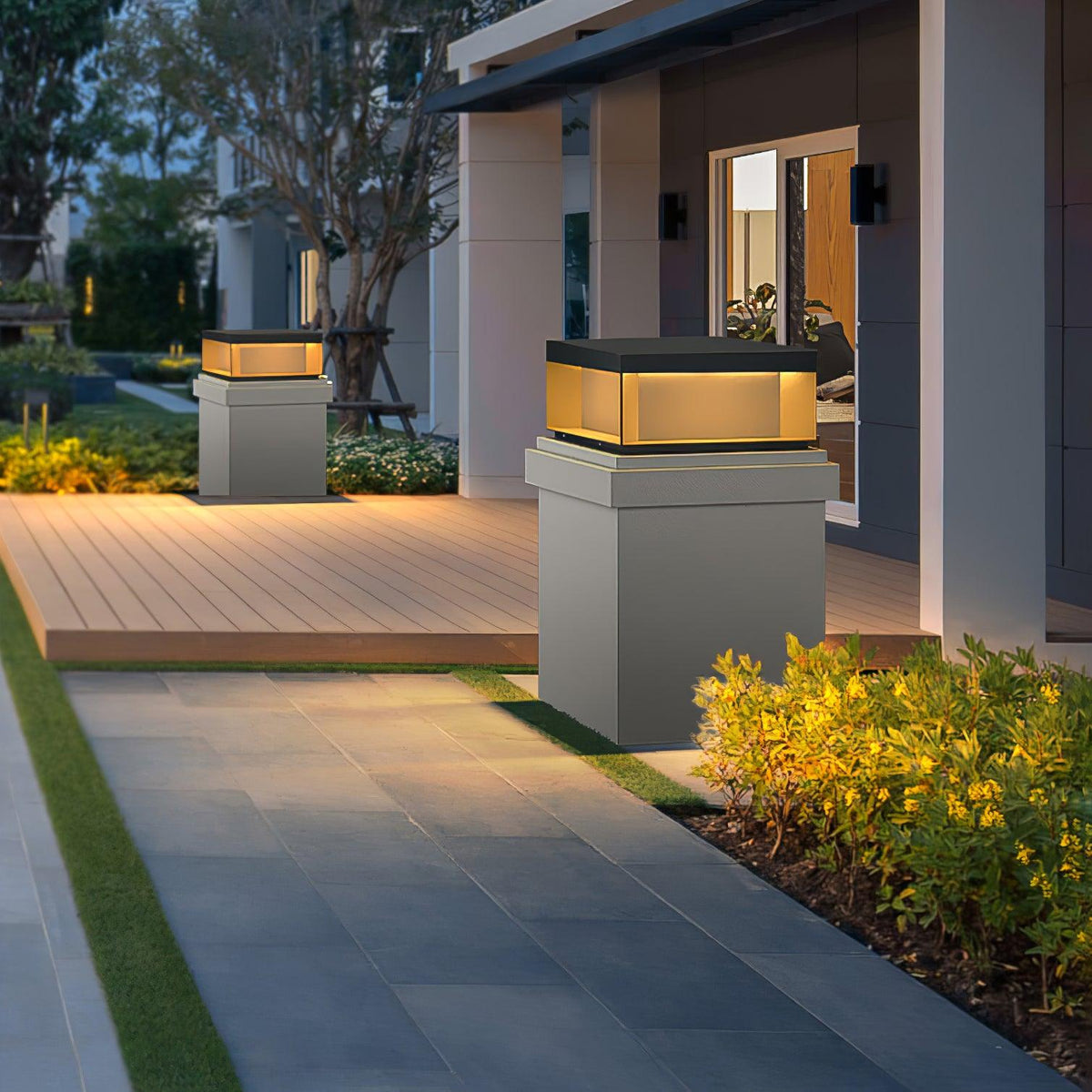 Outdoor Post Light Black Finish-Lighting > Outdoor Lighting-casanuva-casanuva