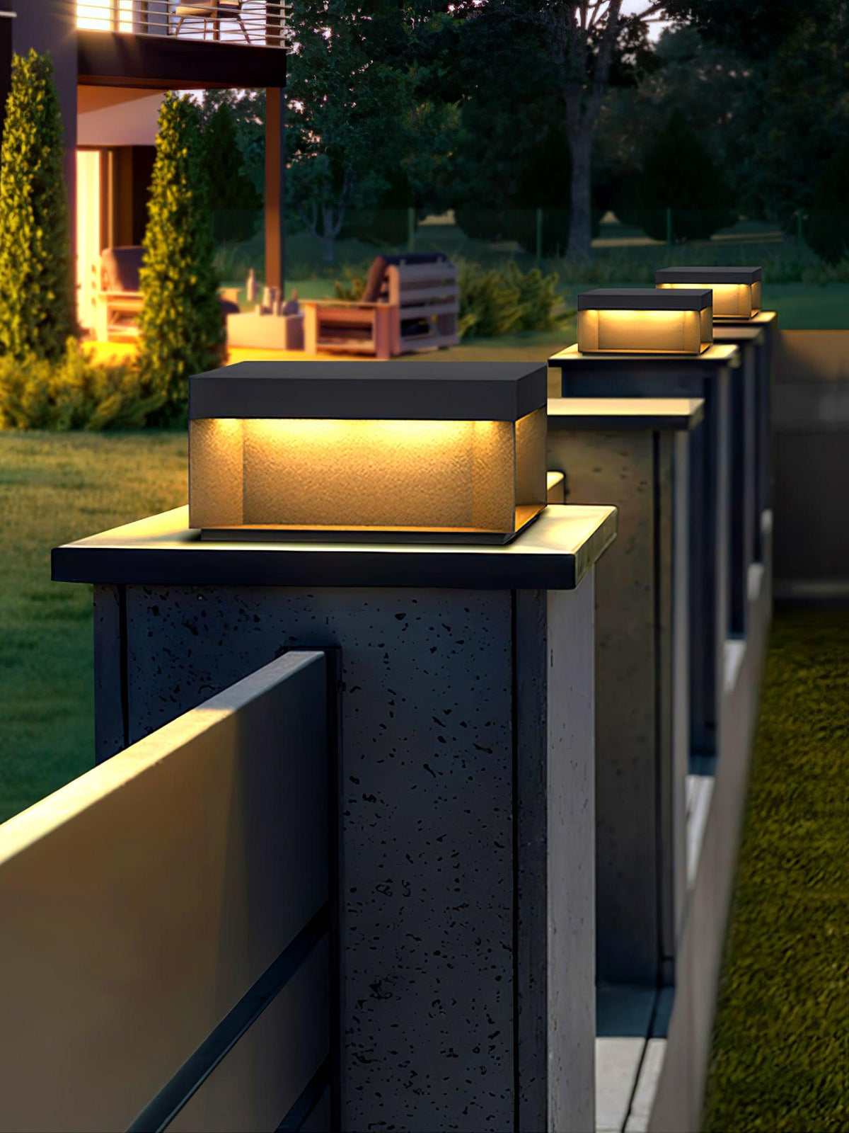 Outdoor Post Light Black Finish-Lighting > Outdoor Lighting-casanuva-casanuva