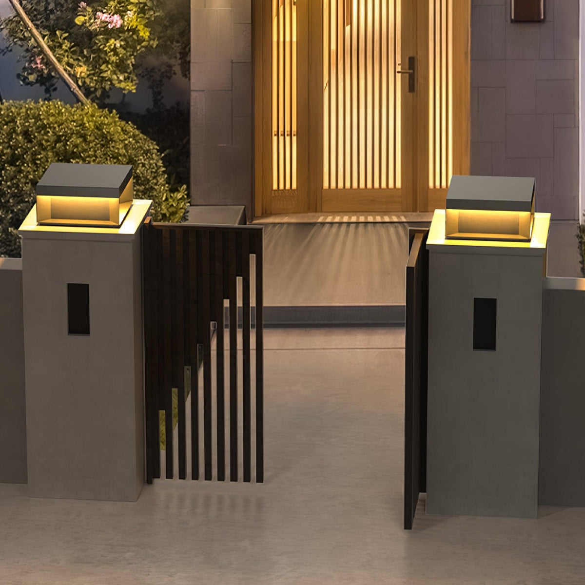 Outdoor Post Light Black Finish-Lighting > Outdoor Lighting-casanuva-casanuva