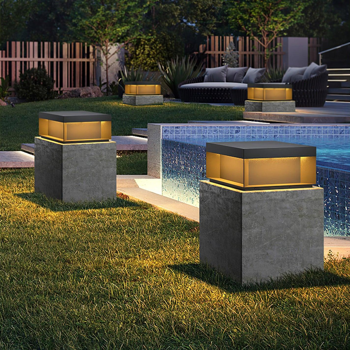 Outdoor Post Light Black Finish-Lighting > Outdoor Lighting-casanuva-casanuva