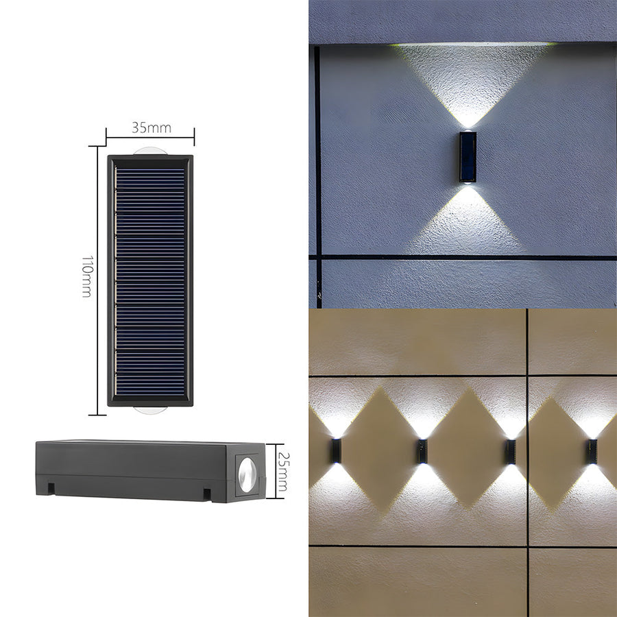 Outdoor Solar Wall Light Modern Up and Down Design for Garden and Courtyard-Lighting > Outdoor Lighting-casanuva-casanuva