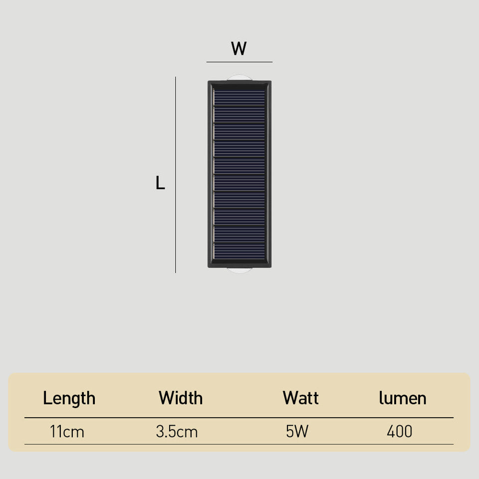 Outdoor Solar Wall Light Modern Up and Down Design for Garden and Courtyard-Lighting > Outdoor Lighting-casanuva-casanuva