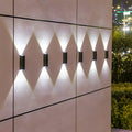 Outdoor Solar Wall Light Modern Up and Down Design for Garden and Courtyard-Lighting > Outdoor Lighting-casanuva-Black-L11CM*W3.5CM-Cool White-casanuva