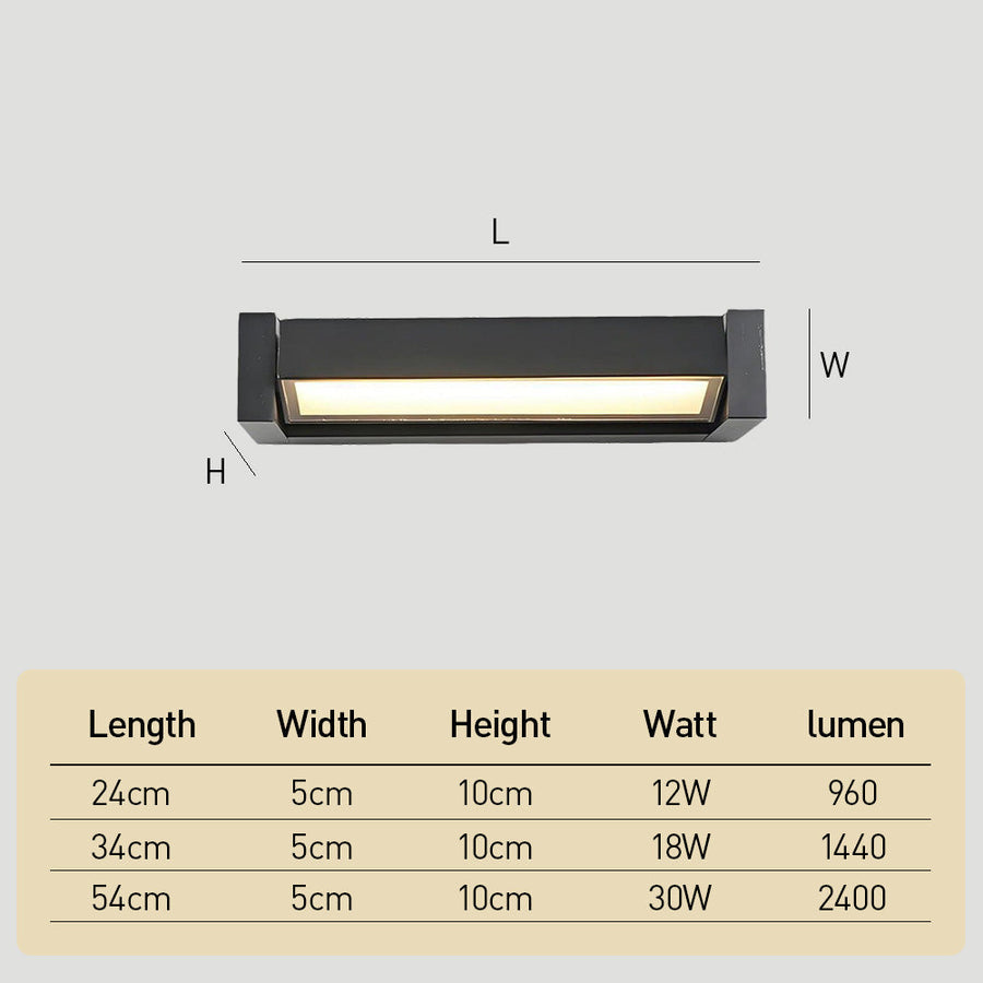 Outdoor Wall Light IP65 Black or White Finish-Lighting > Outdoor Lighting-casanuva-casanuva