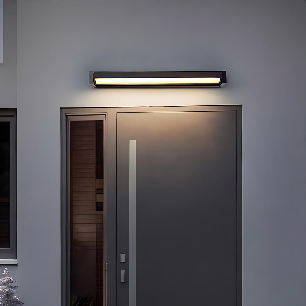 Outdoor Wall Light IP65 Black or White Finish-Lighting > Outdoor Lighting-casanuva-Black-L54cm*W10cm(30W)-Square-casanuva