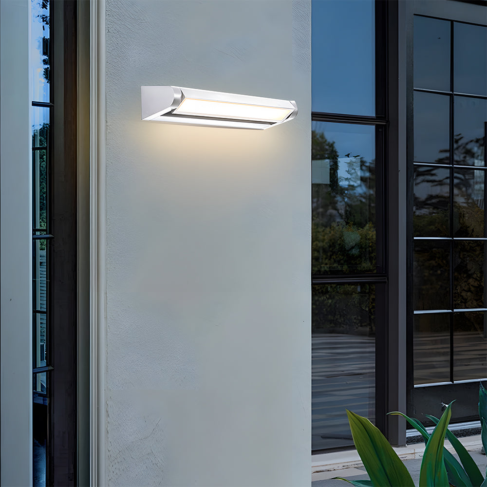 Outdoor Wall Light IP65 Black or White Finish-Lighting > Outdoor Lighting-casanuva-White-L24cm*W10cm(12W)-Round-casanuva