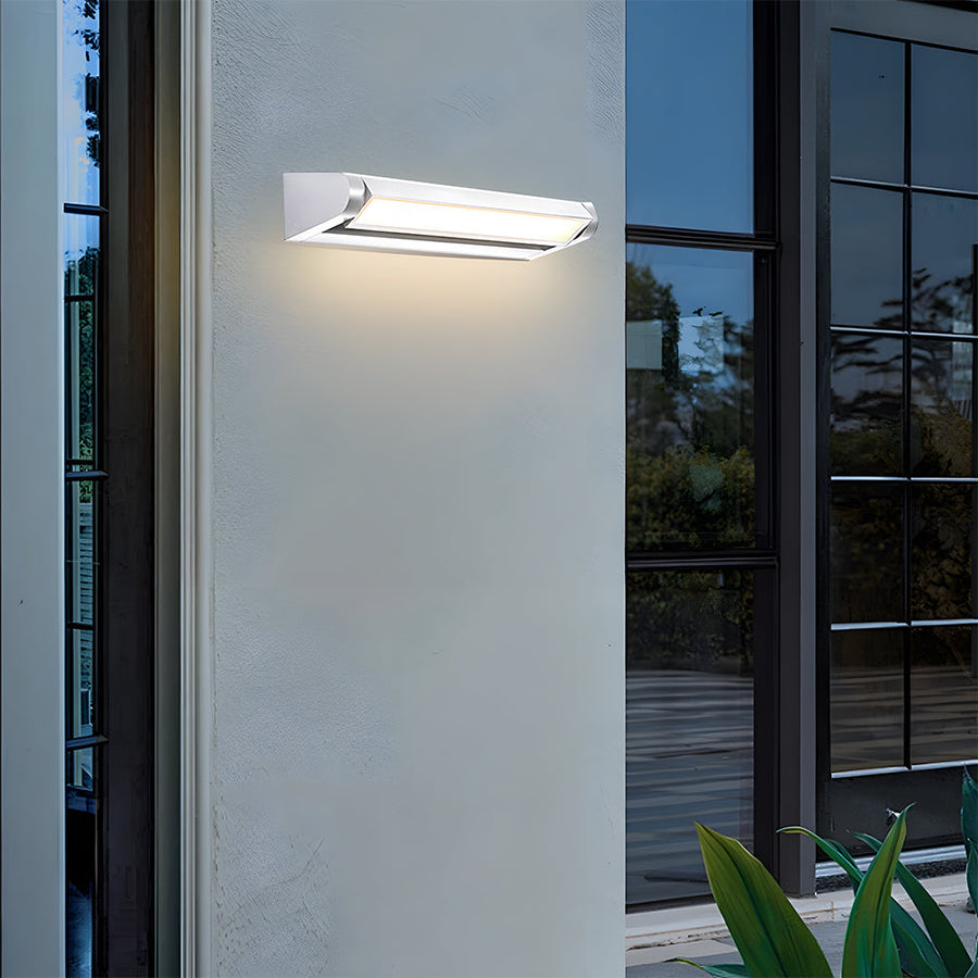 Outdoor Wall Light IP65 Black or White Finish-Lighting > Outdoor Lighting-casanuva-White-L24cm*W10cm(12W)-Round-casanuva