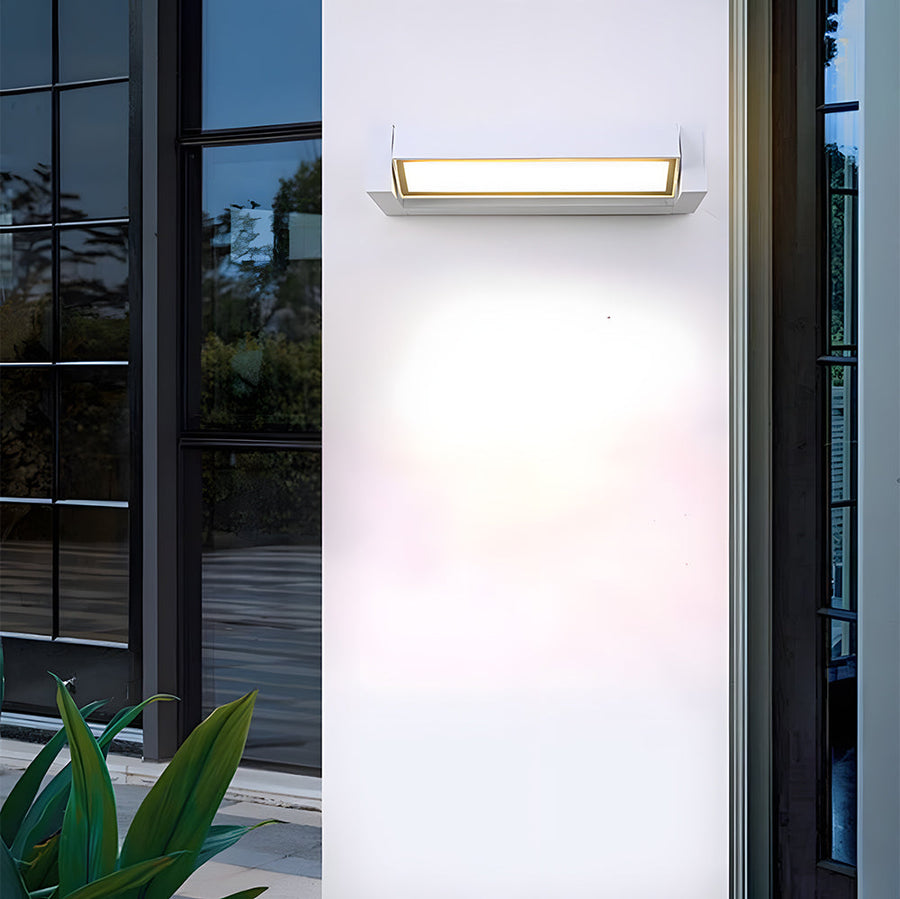 Outdoor Wall Light IP65 Black or White Finish-Lighting > Outdoor Lighting-casanuva-White-L24cm*W10cm(12W)-Square-casanuva
