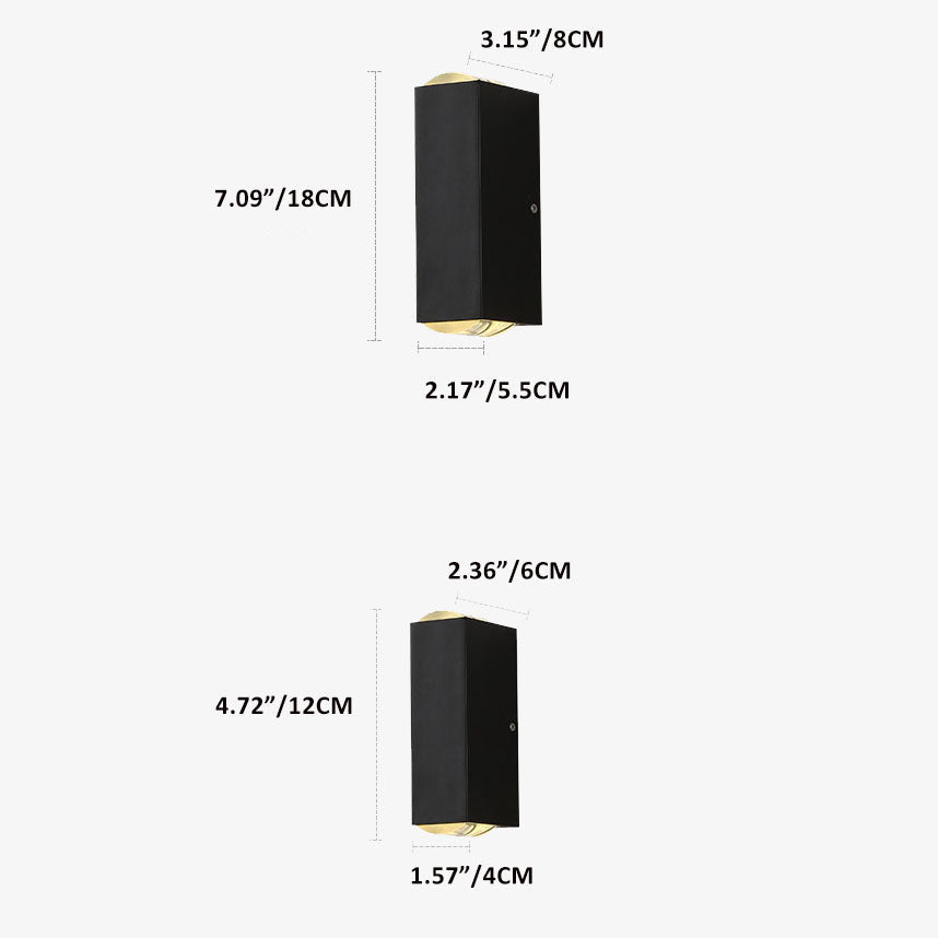 Outdoor Wall Light LED Rectangular Sconce Lamp-Lighting > Outdoor Lighting-casanuva-casanuva