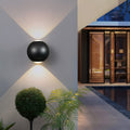 Outdoor Waterproof LED Wall Light in Warm White for Entryway Garage Patio-Lighting > Outdoor Lighting-casanuva-Black-Circle: D10cm-Two Beams-casanuva