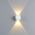 Outdoor Waterproof LED Wall Light in Warm White for Entryway Garage Patio-Lighting > Outdoor Lighting-casanuva-White-Square: D6cm-Two Beams-casanuva