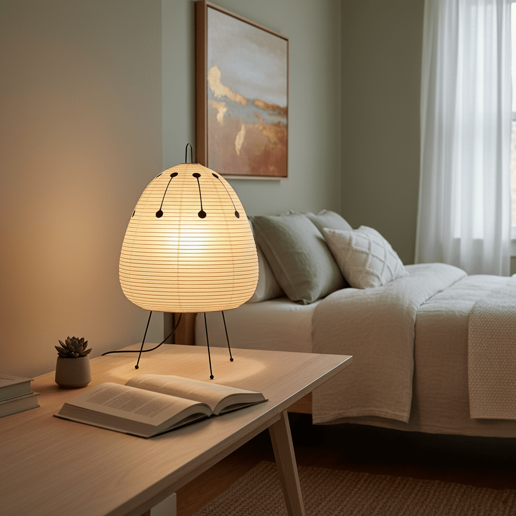 Paper Table Lamp with Soft Glow-Lighting > Table Lamps-casanuva-casanuva
