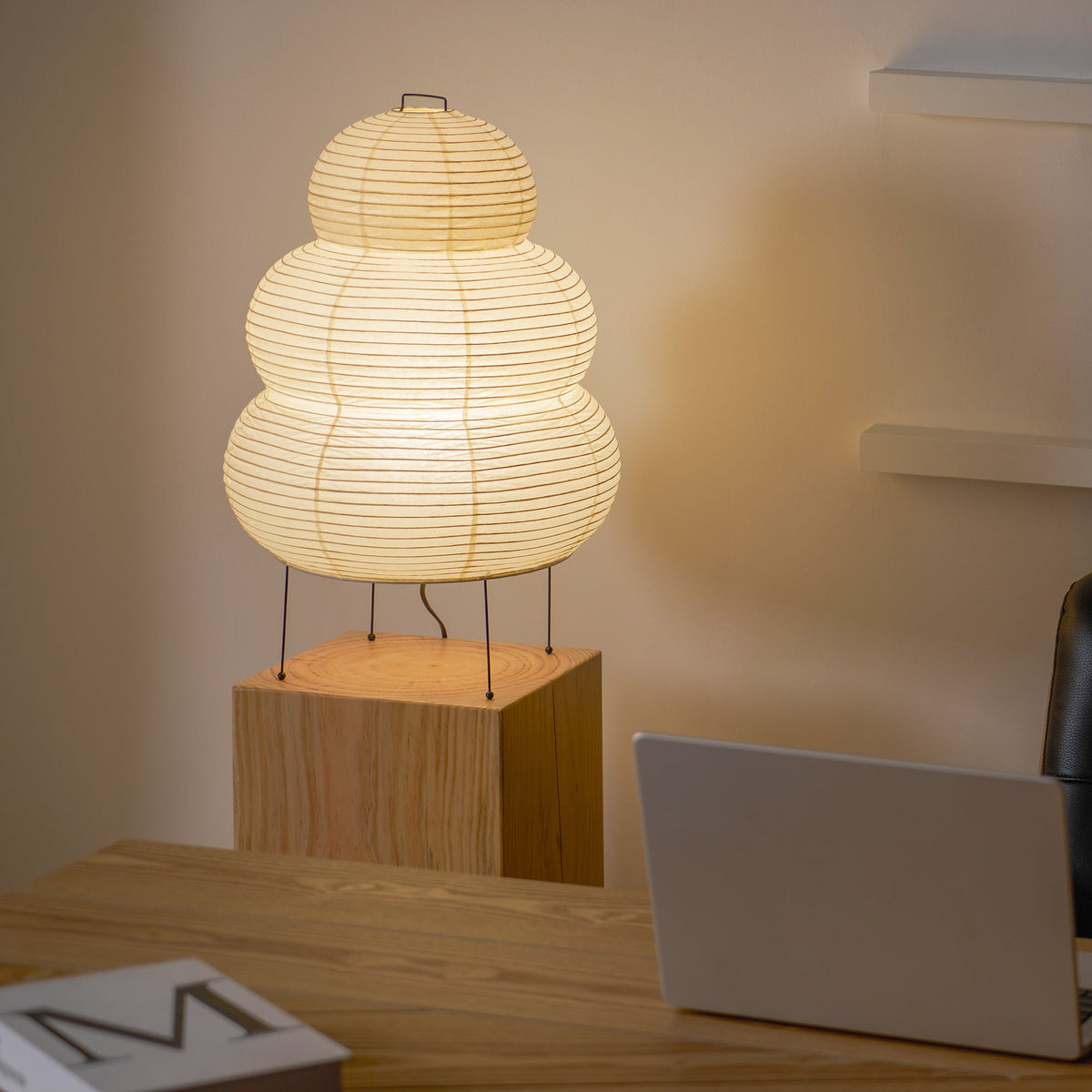 Paper Table Lamp with Soft Glow-Lighting > Table Lamps-casanuva-casanuva
