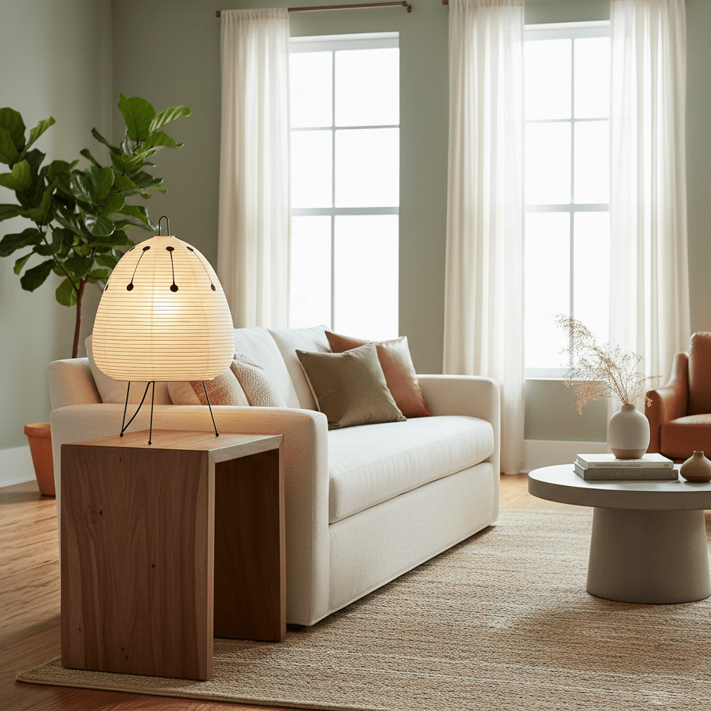 Paper Table Lamp with Soft Glow-Lighting > Table Lamps-casanuva-casanuva