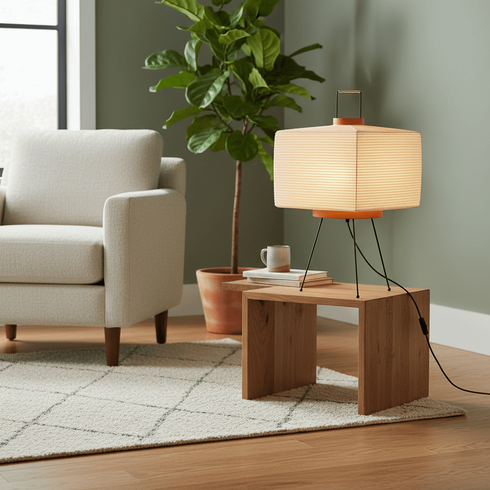 Paper Table Lamp with Soft Glow-Lighting > Table Lamps-casanuva-casanuva
