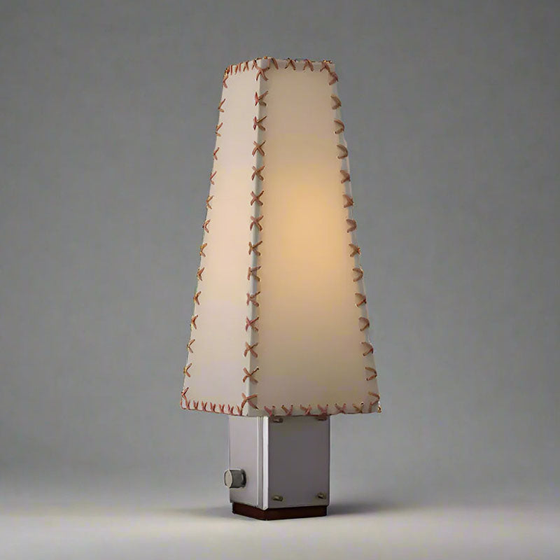 Parchment Table Lamp with Warm Glow-Lighting > Table Lamps-casanuva-16cmx45cm-Silver & White-US plug-casanuva