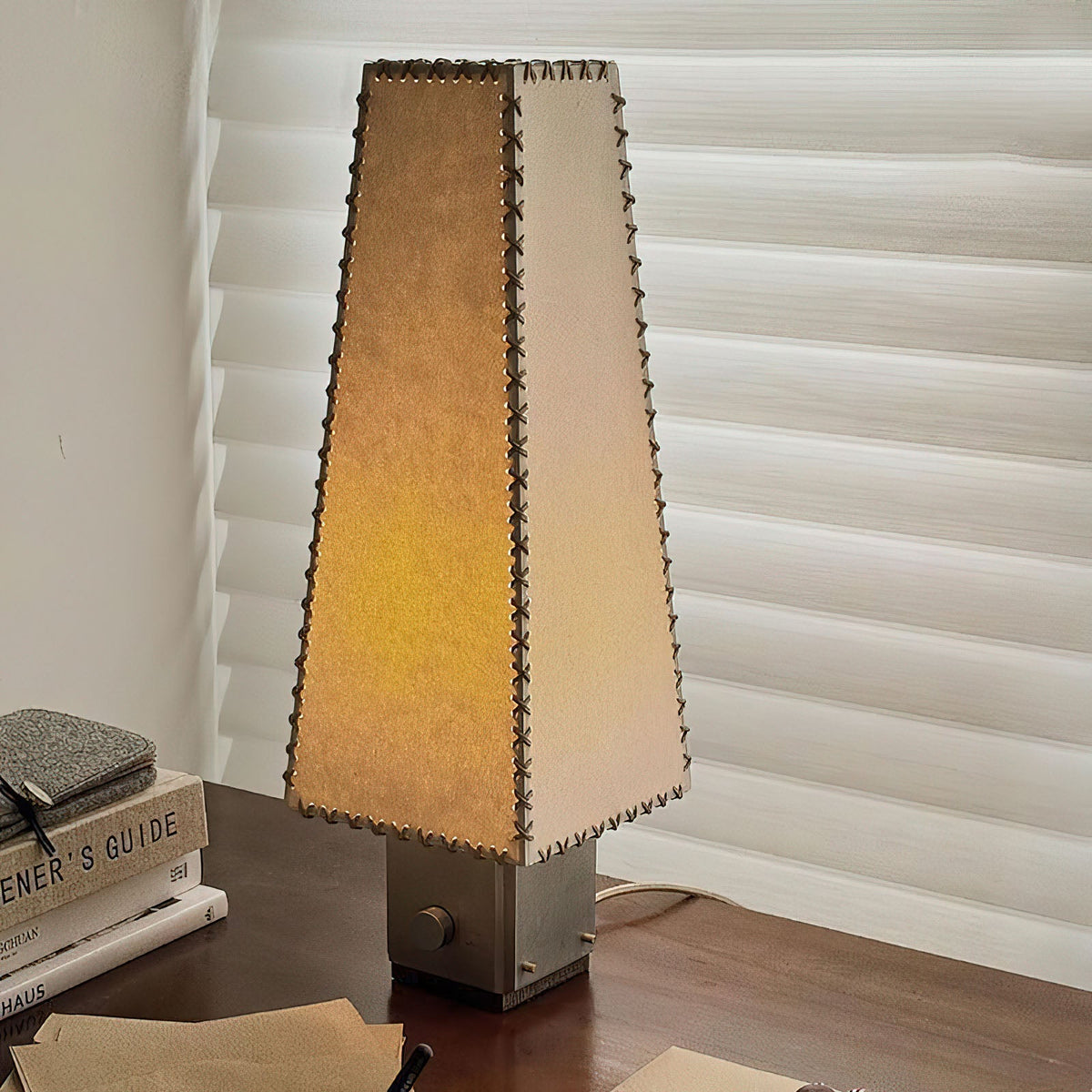 Parchment Table Lamp with Warm Glow-Lighting > Table Lamps-casanuva-casanuva