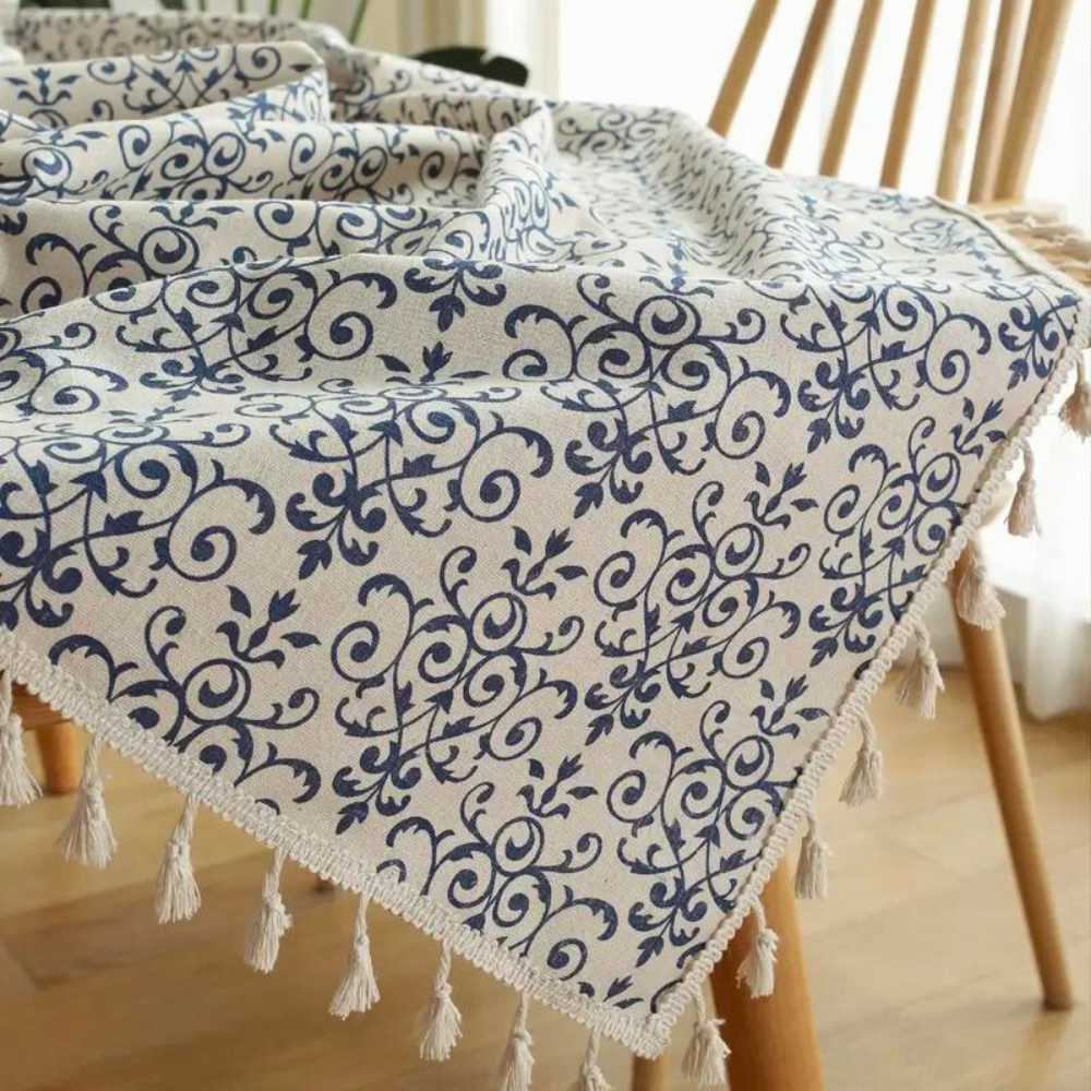 Patterned Tablecloth Cottage Chic Design-Covers & Textiles > Table Cloths-casanuva-casanuva