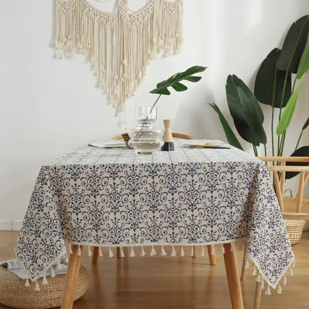 Patterned Tablecloth Cottage Chic Design-Covers & Textiles > Table Cloths-casanuva-casanuva