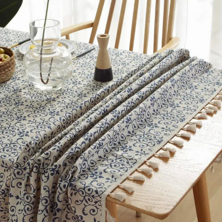 Patterned Tablecloth Cottage Chic Design-Covers & Textiles > Table Cloths-casanuva-casanuva