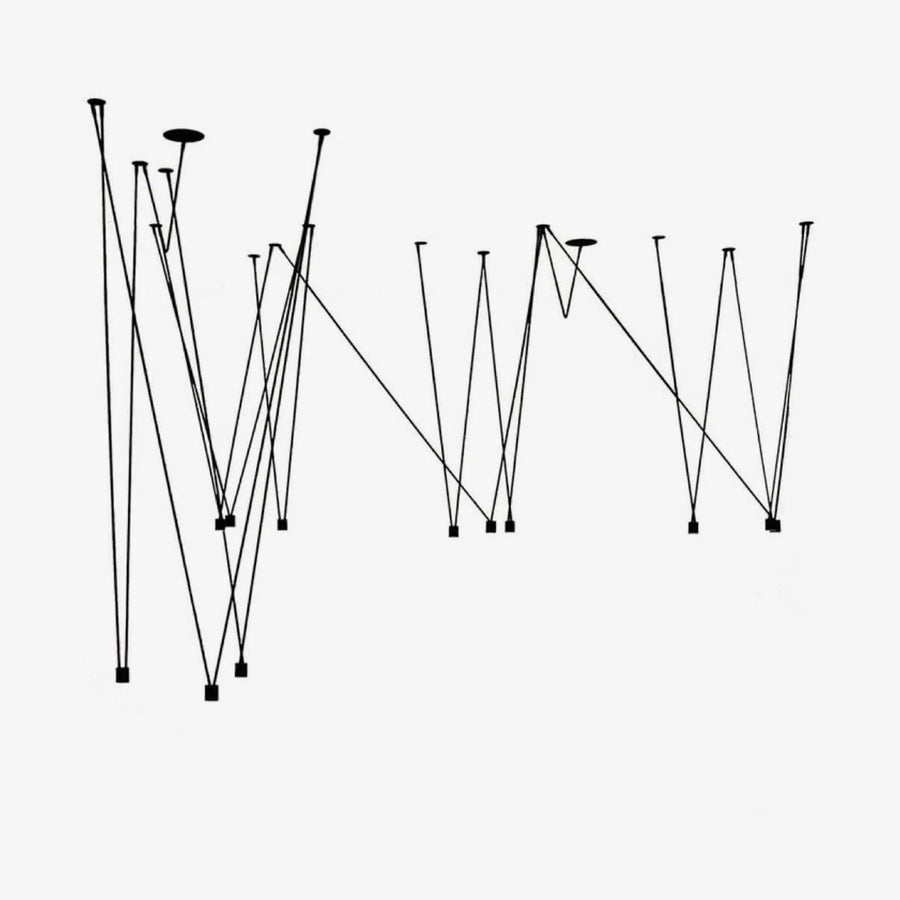 Pendant Lamp Collection-Lighting > Pendant Lights-casanuva-12 heads-Black-casanuva