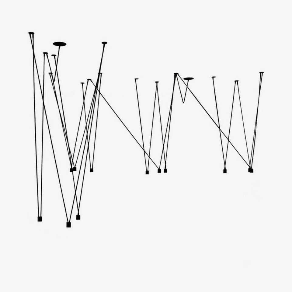 Pendant Lamp Collection-Lighting > Pendant Lights-casanuva-12 heads-Black-casanuva