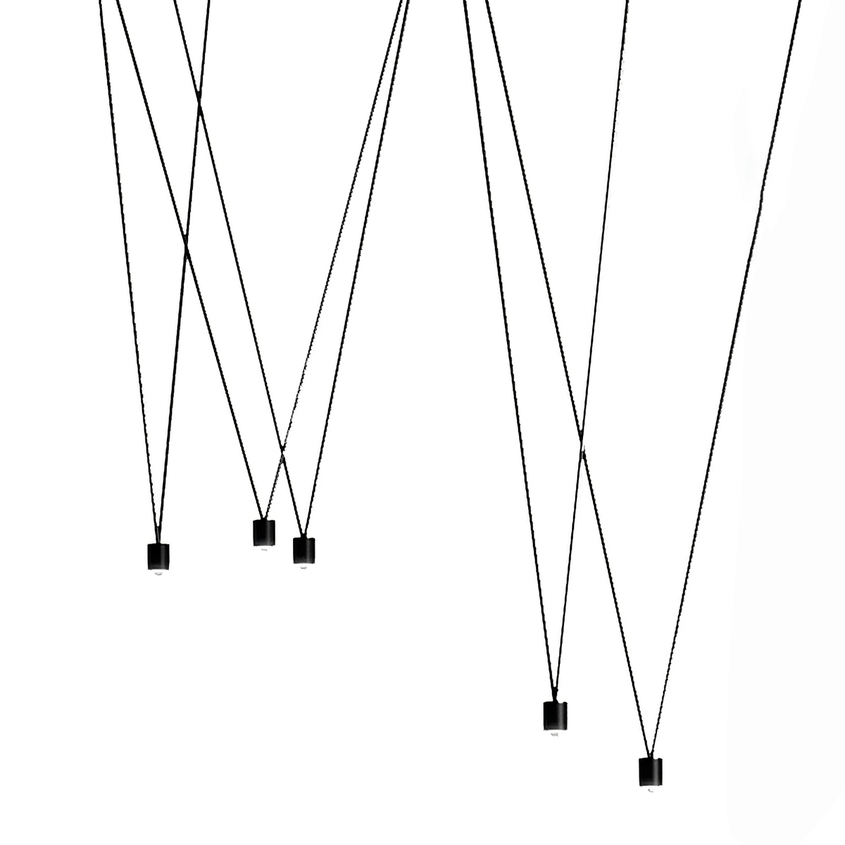 Pendant Lamp Collection-Lighting > Pendant Lights-casanuva-5 heads-Black-casanuva