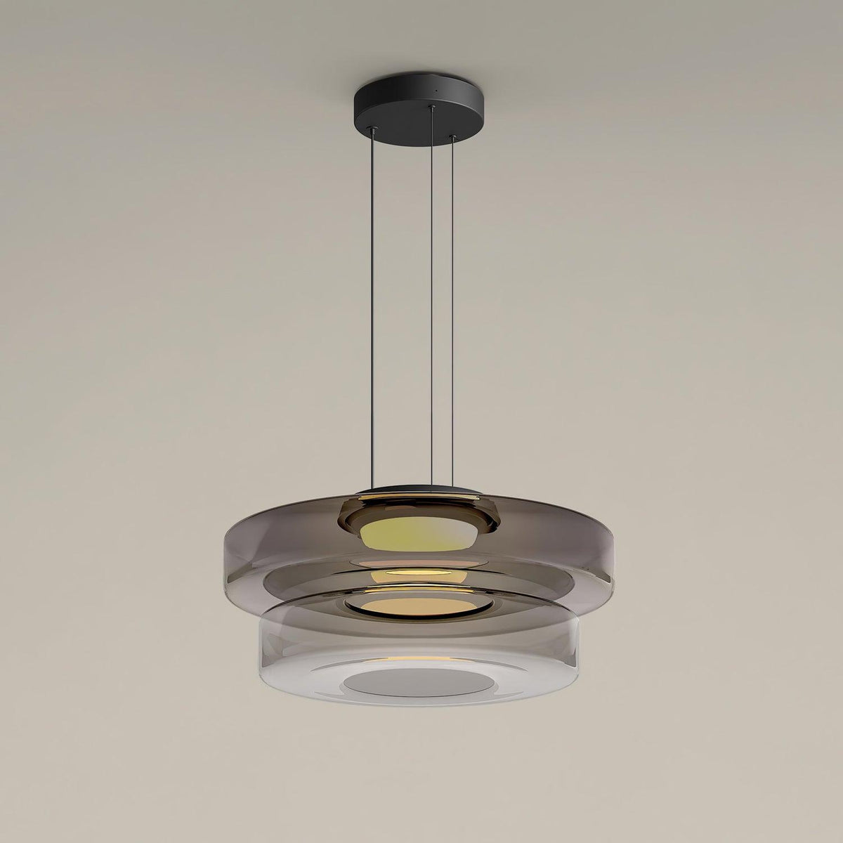 Pendant Light Levels Series Modern Design-Lighting > Pendant Lights-casanuva-35cmx22cm-Smoke Gray-Warm Light-casanuva