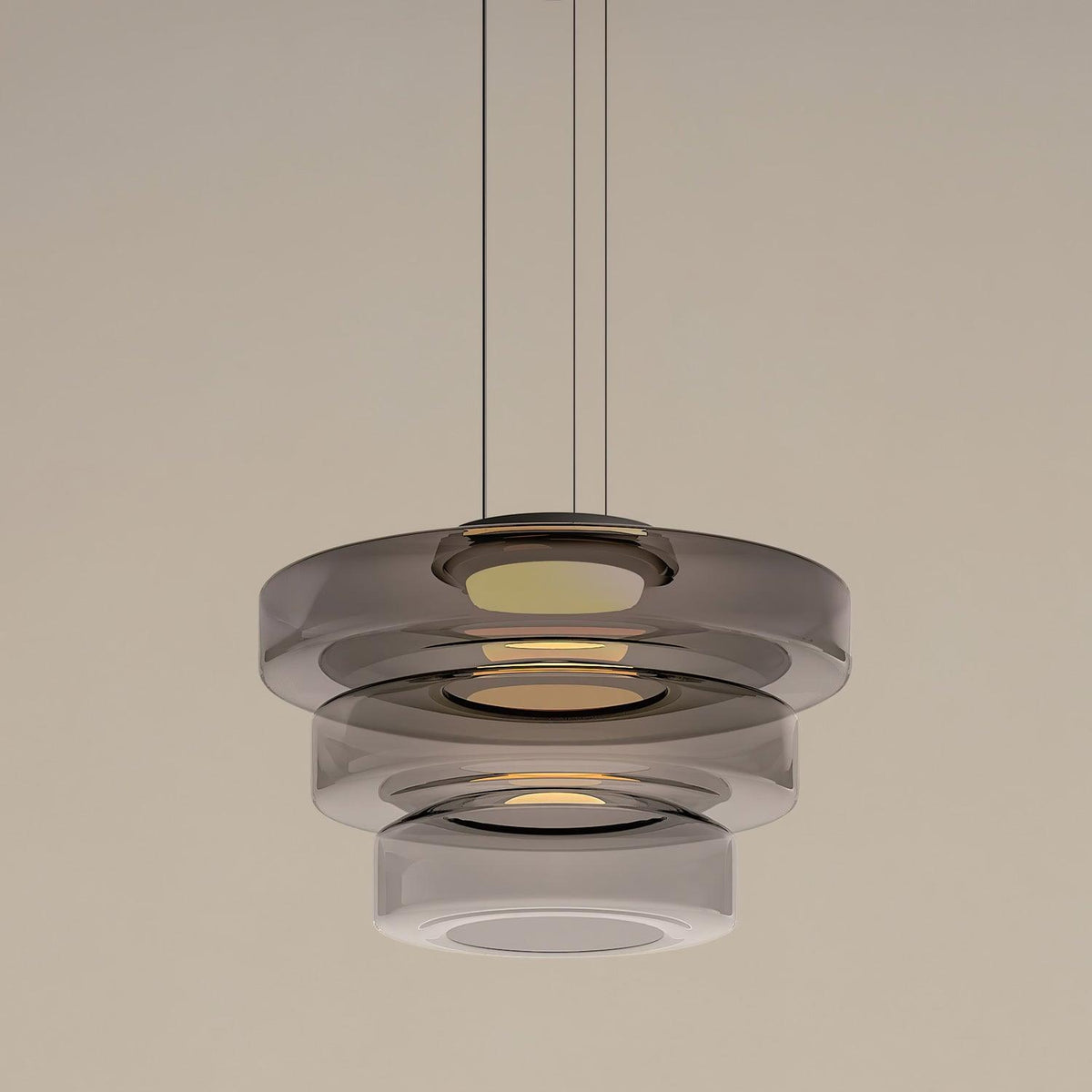 Pendant Light Levels Series Modern Design-Lighting > Pendant Lights-casanuva-45cmx33cm-Smoke Gray-Warm Light-casanuva