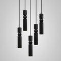 Pendant Light with Adjustable Height-Lighting > Pendant Lights-casanuva-5heads 30cmx150cm-Black-casanuva