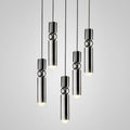 Pendant Light with Adjustable Height-Lighting > Pendant Lights-casanuva-5heads 30cmx150cm-Chrome-casanuva