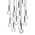 Pendant Light with Dimmable LED-Lighting > Pendant Lights-casanuva-13 heads 60cmx200cm-Black-Clear-casanuva