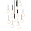 Pendant Light with Dimmable LED-Lighting > Pendant Lights-casanuva-13 heads 60cmx200cm-Black-White-casanuva