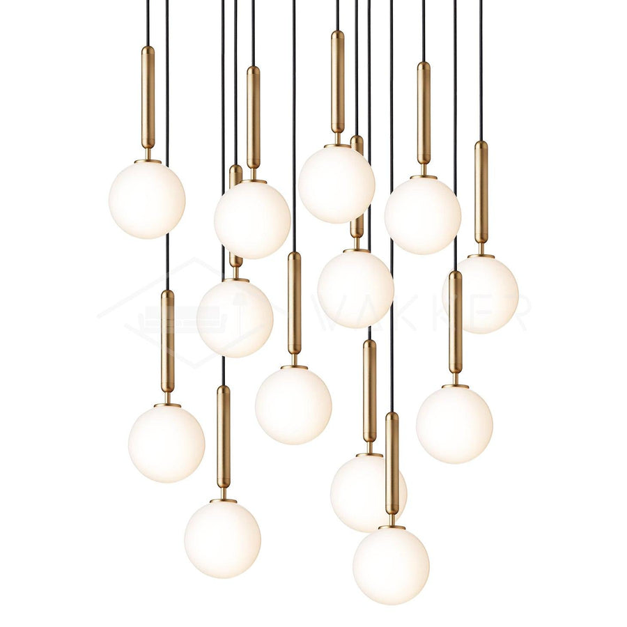 Pendant Light with Dimmable LED-Lighting > Pendant Lights-casanuva-13 heads 60cmx200cm-Gold-White-casanuva