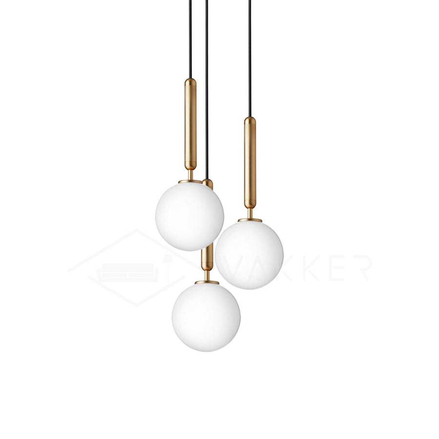 Pendant Light with Dimmable LED-Lighting > Pendant Lights-casanuva-3 heads 20cmx150cm-Gold-White-casanuva